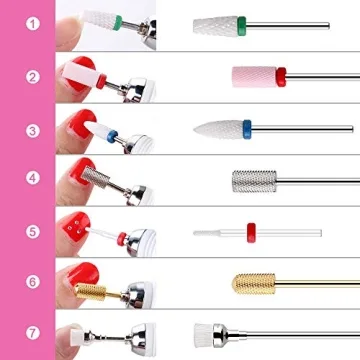 Makartt Nail Drill Bit Set 7PCS for Gel Polish Removal