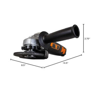 WEN 944 7-Amp Angle Grinder, 4-1/2", Grey,black,orange