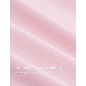 CRZ YOGA Long Sleeve Shirts for Women Soft Crew Neck Fall Basic Tight Tops Fitted Casual Going Out T-Shirts Strawberry Pink X-Small