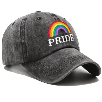 LGBT Embroidered Baseball Hat | Pride Rainbow Denim Hat for Men & Women