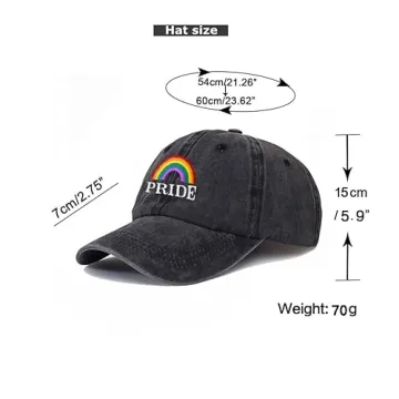 LGBT Embroidered Rainbow Baseball Hat for Everyone