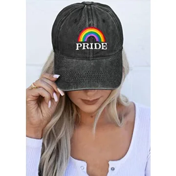LGBT Embroidered Rainbow Baseball Hat for Everyone