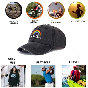 LGBT Embroidered Rainbow Baseball Hat for Everyone