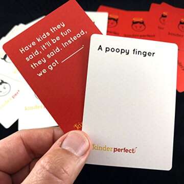 KinderPerfect - The Hilarious Parents Party Card Game for Adult Game Nights Baby Showers Family Reunions