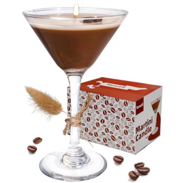 Taruzil Coffee Martini Candles - Perfect Gift for Women & Men, Scented Soy Wax for Home