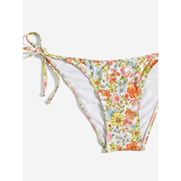 SOLY HUX Boho Floral Bikini Set High Waisted Swimsuits