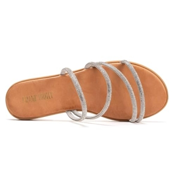 Stylish Rhinestone Slide Sandals for Women Summer Comfort