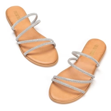 Stylish Rhinestone Slide Sandals for Women Summer Comfort