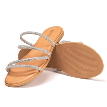 Stylish Rhinestone Slide Sandals for Women Summer Comfort