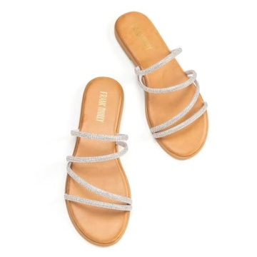 Stylish Rhinestone Slide Sandals for Women Summer Comfort