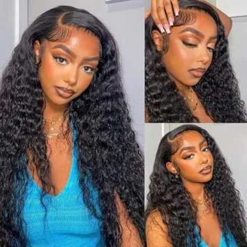 ALEPAZ Deep Wave Lace Front Wigs Human Hair 13x4 HD Transparent Lace Frontal Wigs Human Hair Pre Plu...