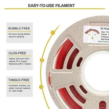 RepRapper Red PETG Filament for Durable 3D Printing