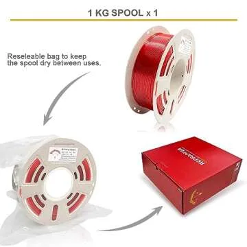 RepRapper Red PETG Filament for Durable 3D Printing