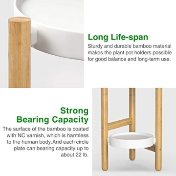 Wisuce 3 Tier Bamboo Plant Stand - Durable and Stylish