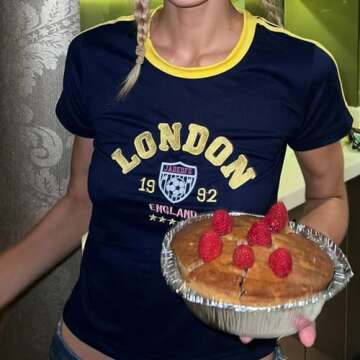 Vintage Graphic Baby Tees for Women Brazil Shirt Y2k Tops Mexico Crop Top Jersey 2000s Summer Going ...