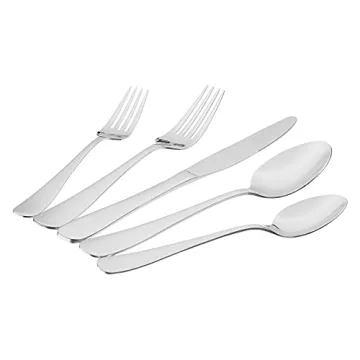 Amazon Basics Stainless Steel Silverware Set for 4