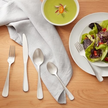 Amazon Basics Stainless Steel Silverware Set for 4