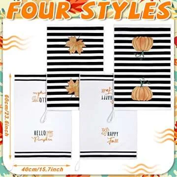 Buryeah Fall Kitchen Towels Set for Thanksgiving and Harvest