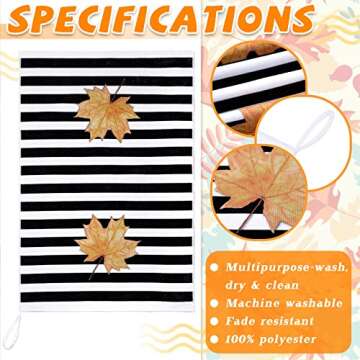 Buryeah Fall Kitchen Towels Set for Thanksgiving and Harvest