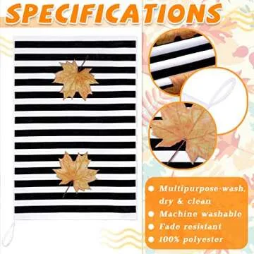 Buryeah Fall Kitchen Towels Set for Thanksgiving and Harvest