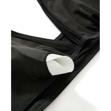 OMKAGI Sexy V Neck High Waisted Mesh Bikini Set