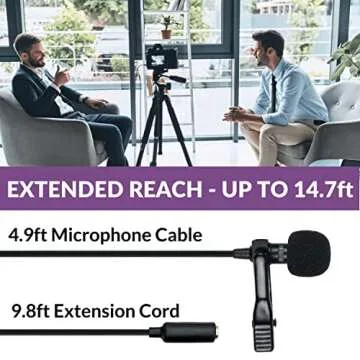Purple Panda Dual Interview Lavalier Microphone Kit for Podcasts