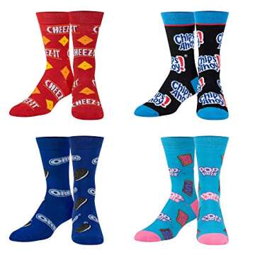 Crazy Socks | Fun Socks for Men Women - Snack & Candy 8 Pair Crew