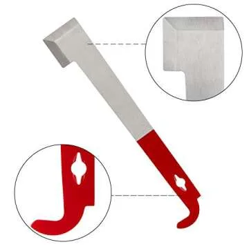 Blisstime Stainless Frame Lifter and Scraper - J Hook Tool for Beekeeping Equipment