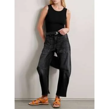 EVALESS Barrel Jeans: Stylish High-Waisted Comfort for Women