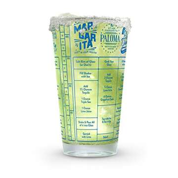Genuine Fred Fred GOOD MEASURE Cocktail Recipe Glass, Tequila
