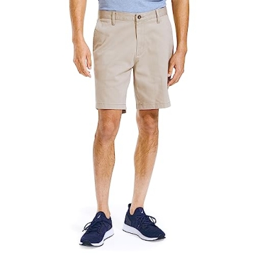 Nautica Men's Classic Fit Flat Front Chino Deck Shorts - Perfect Blend of Comfort and Style