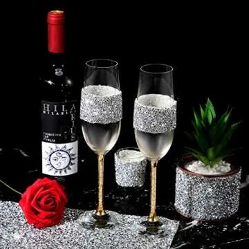 Bling Crystal Resin Rhinestones Sticker Sheet DIY Self-Adhesive Car Decoration Sticker Glitter Crystal Rhinestone Sheet for Car Shoes Clothing (Silver White)