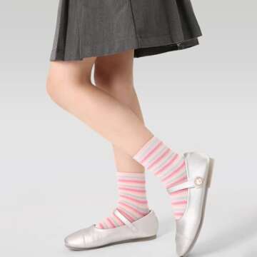 Zumou Toddler Kids Little Girls Cute Cotton Crew Socks (5-7 Years, bunny 10 pairs)