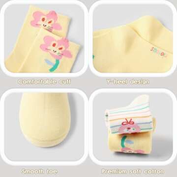 Cute Cotton Crew Socks for Toddler Girls - 10 Pairs