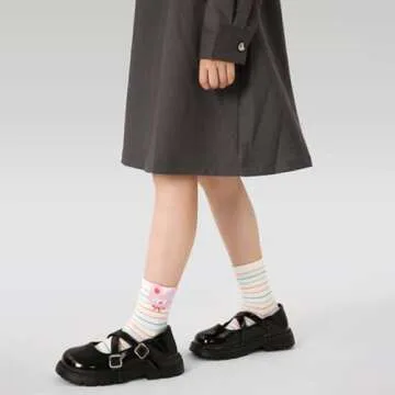 Cute Cotton Crew Socks for Toddler Girls - 10 Pairs