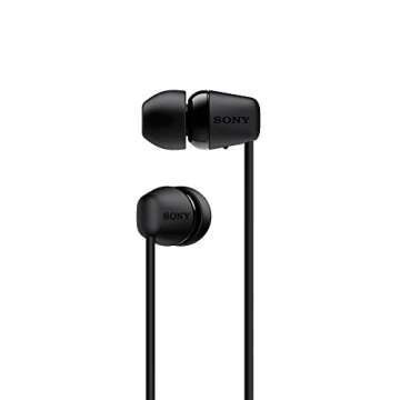 Sony WI-C200 Wireless in-Ear Headset/Headphones with mic for phone call, Black (WIC200/B)