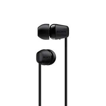Sony WI-C200 Wireless in-Ear Headset/Headphones with mic for phone call, Black (WIC200/B)