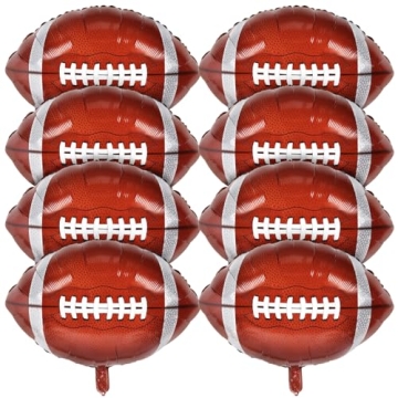 27 Inch Football Balloons - 8 Pcs for Sports Themed Celebrations