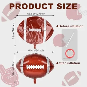27 Inch Football Balloons for Birthday Party Decor
