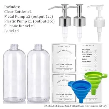 Durable 32oz Refillable Bottles with Steel Pumps for Essentials