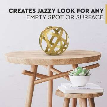 Everydecor Hand-Painted Metal Decorative Sphere for Home