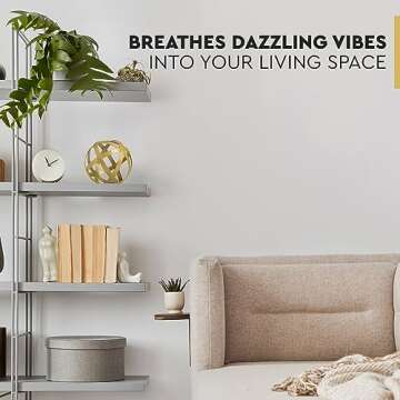 Everydecor Hand-Painted Metal Decorative Sphere for Home