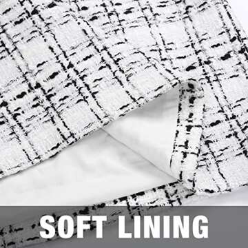 IDEALSANXUN White Houndstooth Mini Skirt for Women