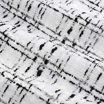 IDEALSANXUN White Houndstooth Mini Skirt for Women