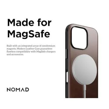 NOMAD iPhone 16 Pro Leather Case - Rustic Brown & MagSafe Compatible