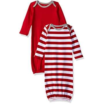 Moon and Back Organic 2-Piece Baby Gown Set 0-6 Months