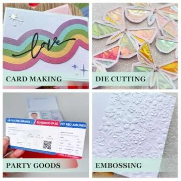 Cardstock Warehouse Diamond Print White Glitter Cardstock Paper – 15 Sheets, 8.5 x 11" - 104 lb/280 GSM Premium White Cardstock for Cricut, Crafts, Inkjet Printing, Card Making and DIY Projects