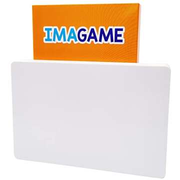 IMAGAME Dry Erase Index Cards, 4” x 6”, 40pcs Laminated Cards, Both Sides Blank, Reusable Dry Erase Note Cards for School, Office, Home, to Do Lists, Multipurpose Index Card Sheets