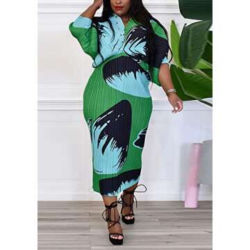 Stylish Summer African Maxi Dress for Plus Size Women