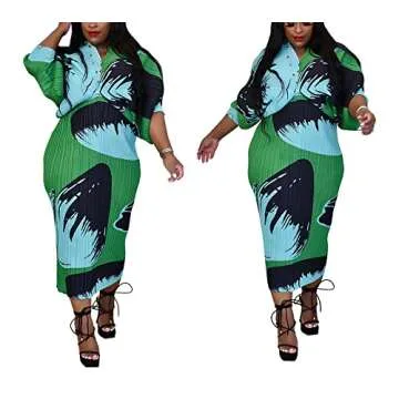 Stylish Summer African Maxi Dress for Plus Size Women